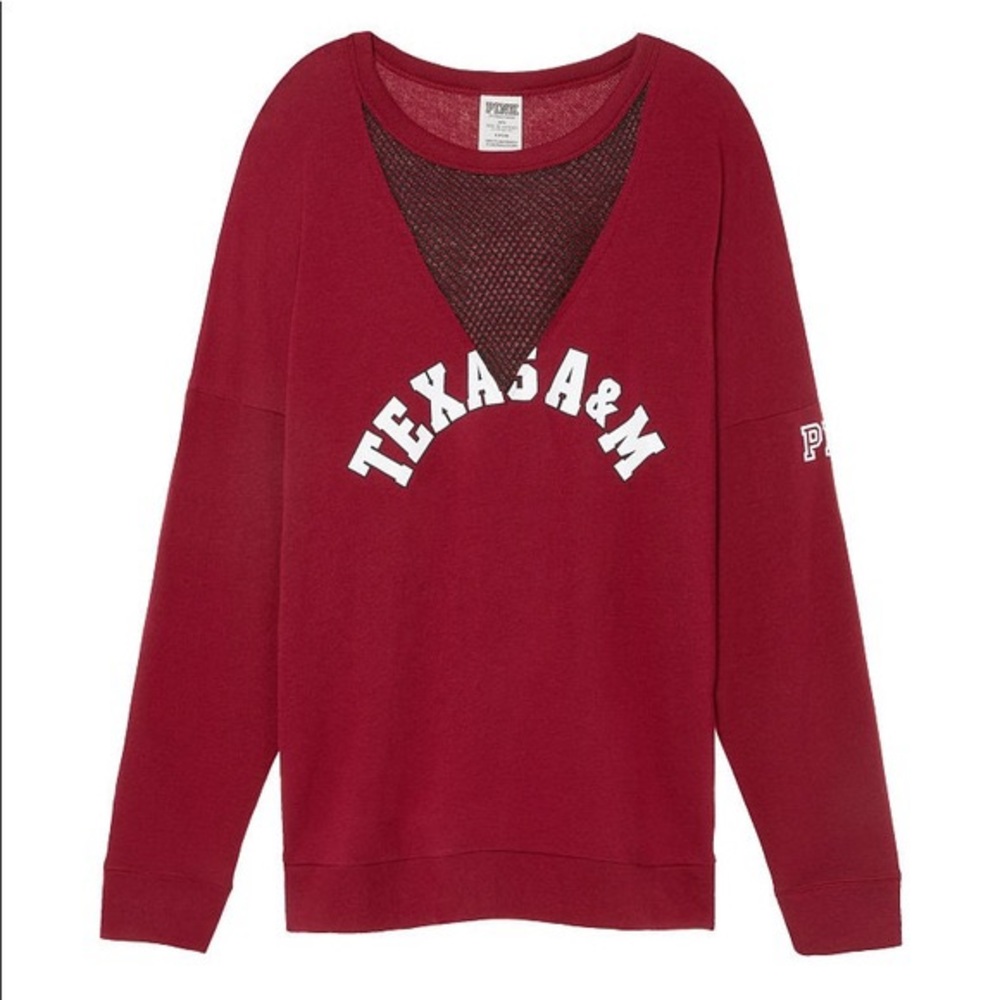 ✨Victoria’s Secret PINK Texas A&M Mesh Sweatshirt
